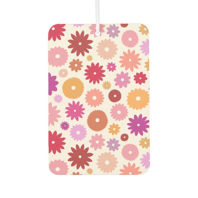 Colourful Blooms Pattern Air Freshener (Front)