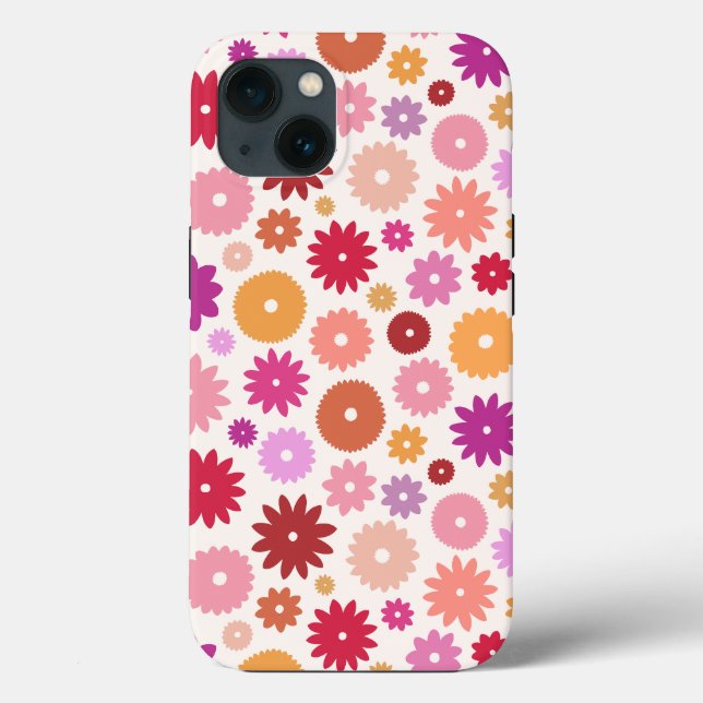Colourful Blooms Pattern Case-Mate iPhone Case (Back)