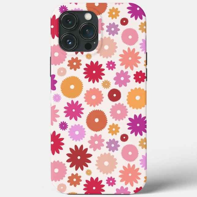 Colourful Blooms Pattern Case-Mate iPhone Case (Back)