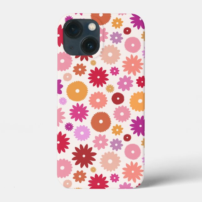 Colourful Blooms Pattern Case-Mate iPhone Case (Back)
