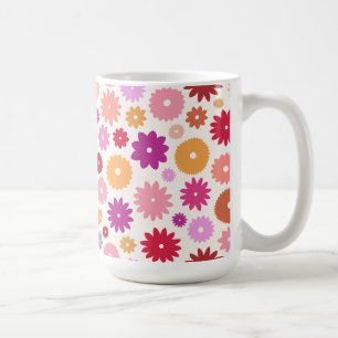 Colourful Blooms Pattern Coffee Mug