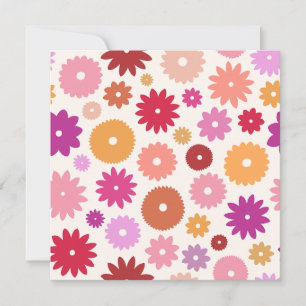 Colourful Blooms Pattern Invitation
