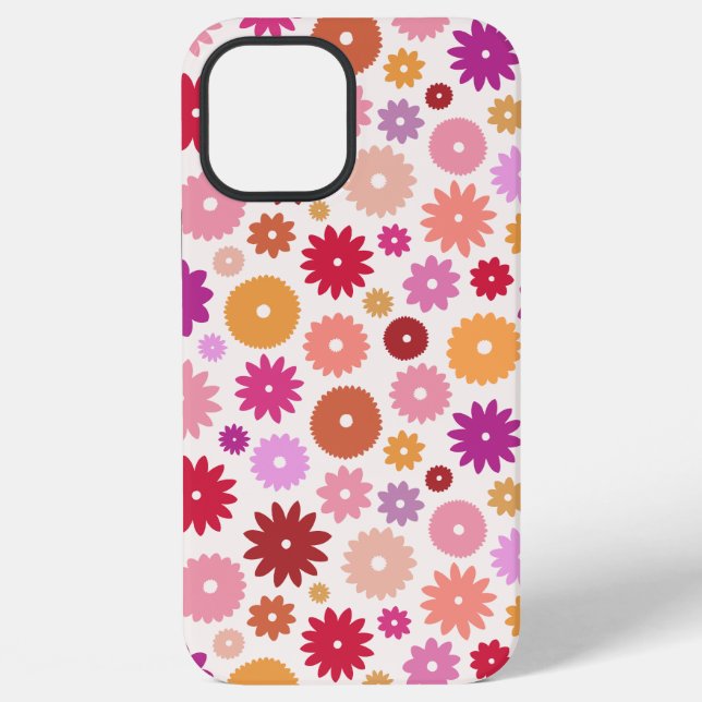 Colourful Blooms Pattern iPhone Case (Back)
