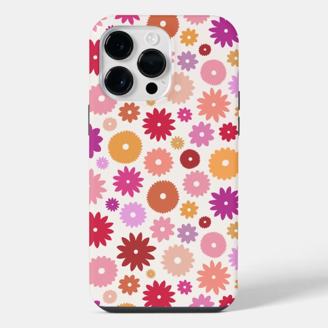 Colourful Blooms Pattern iPhone Case (Back)