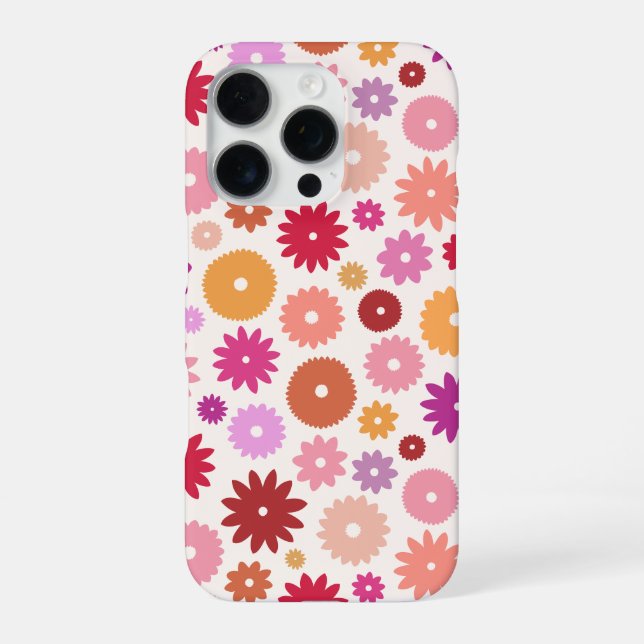 Colourful Blooms Pattern iPhone Case (Back)