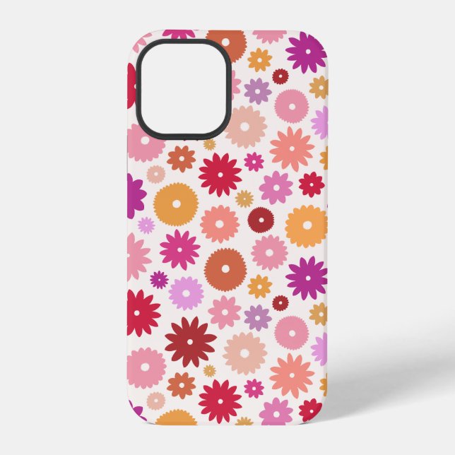 Colourful Blooms Pattern iPhone Case (Back)