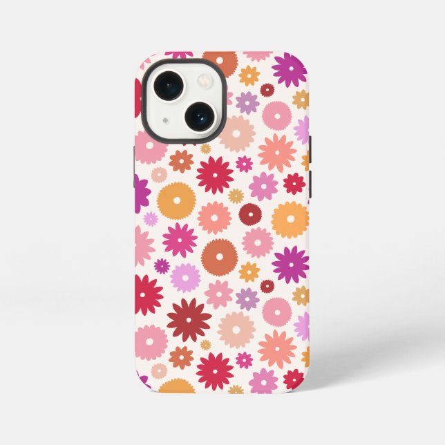 Colourful Blooms Pattern iPhone Case (Back)