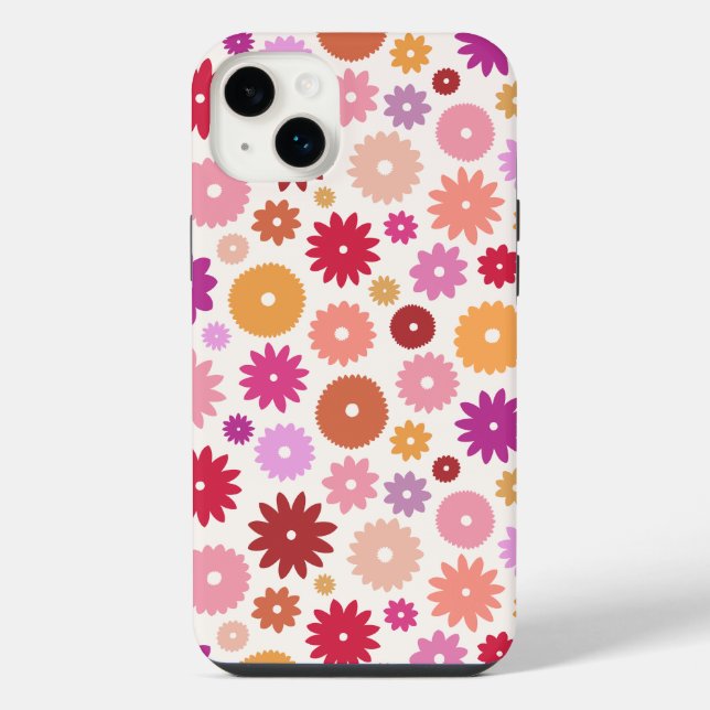 Colourful Blooms Pattern iPhone Case (Back)