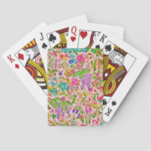 Colourful Blossoms Flower Garden Playing Cards
