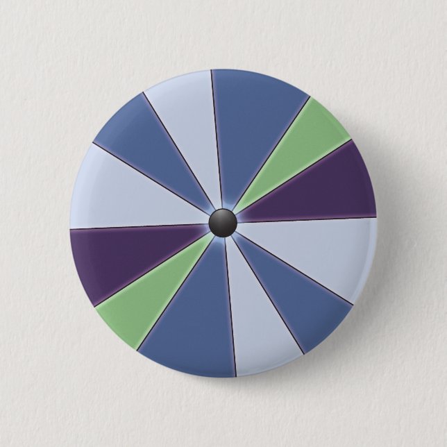 Colourful Blue Beams Graphical 2 Inch Round Button (Front)