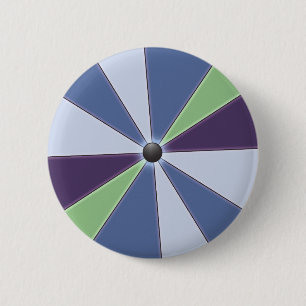 Colourful Blue Beams Graphical 2 Inch Round Button
