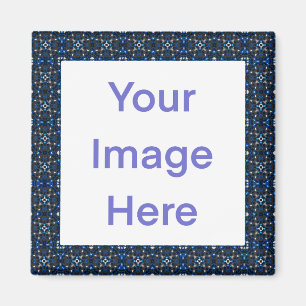 Colourful Blue Bold Geometric Magnet