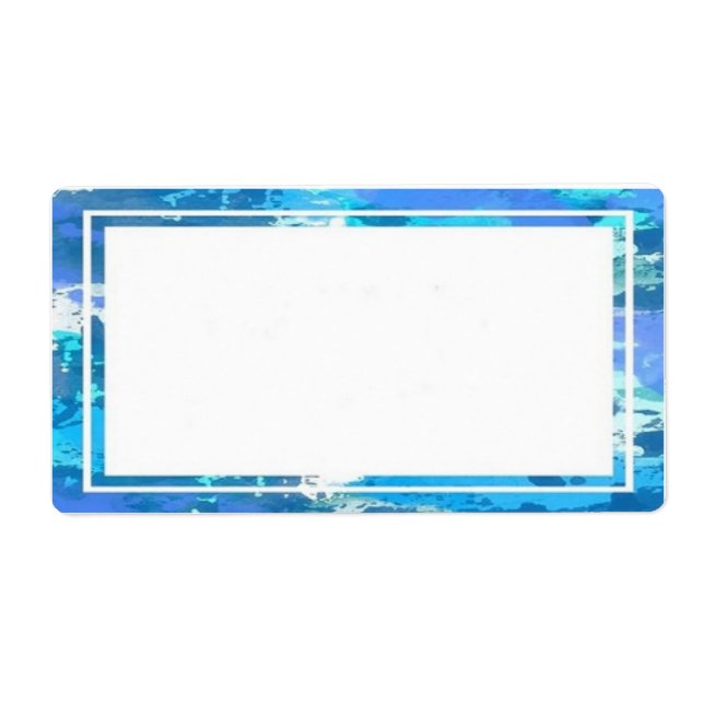 Colourful Blue Border Labels (Front)