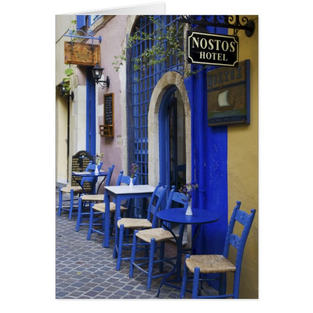 Colourful Blue doorway and siding to old hotel in (Front)