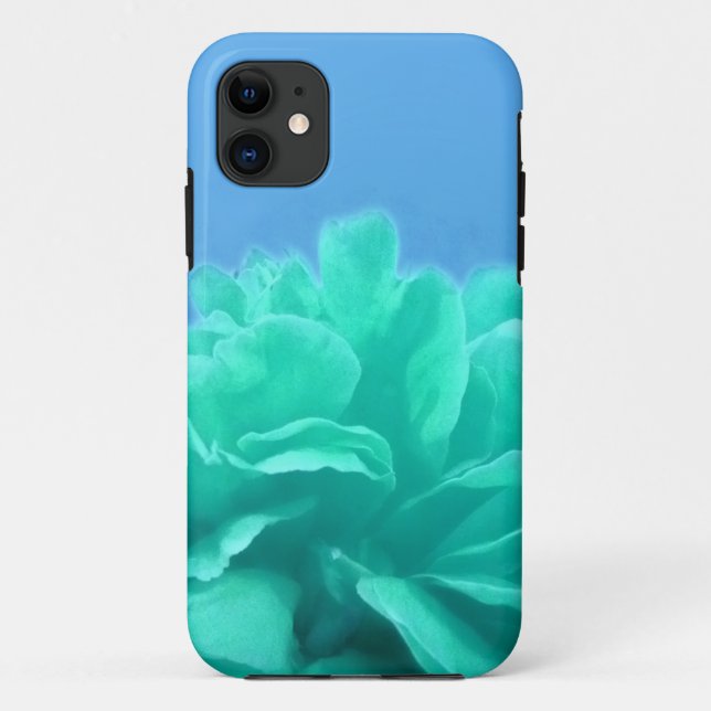 Colourful Blue Green Floral Case-Mate iPhone Case (Back)