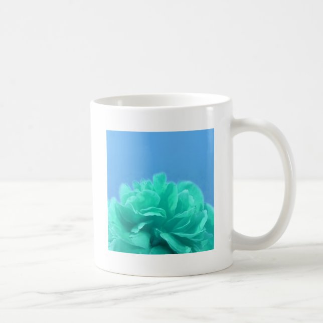 Colourful Blue Green Floral Coffee Mug (Right)