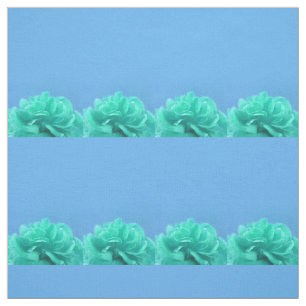 Colourful Blue Green Floral Fabric