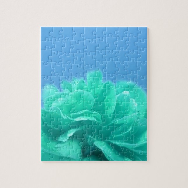 Colourful Blue Green Floral Jigsaw Puzzle (Vertical)