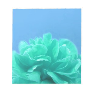 Colourful Blue Green Floral Notepad