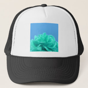 Colourful Blue Green Floral Trucker Hat