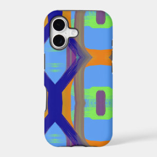 Colourful Blue Green Orange Customized Art Pattern