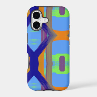 Colourful Blue Green Orange Customized Art Pattern