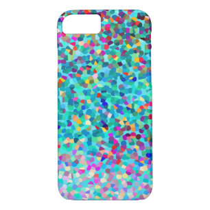 Colourful Blue Multicolored Abstract Art Pattern Case-Mate iPhone Case