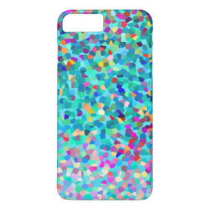Colourful Blue Multicolored Abstract Art Pattern iPhone 8 Plus/7 Plus Case