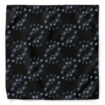 Colourful Blue Paisley Design Bandana