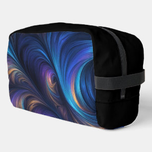 Colourful Blue Swirl Pattern Dopp Kit