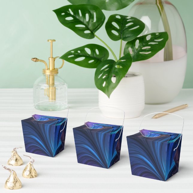 Colourful Blue Swirl Pattern Favor Box (Multiple)