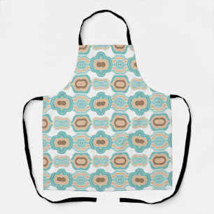 Colourful blue/tan/brown medallion apron