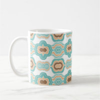 Colourful blue/tan/brown medallion