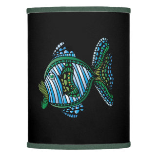 Colourful Blue Tropical Fish Extra Tripod Shade Lamp Shade