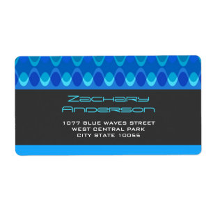 Colourful Blue Zig Zag Pattern Mod Waves Address