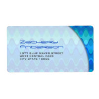 Colourful Blue Zig Zag Pattern Mod Waves Address