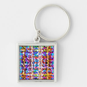 Colourful Blurred Lights Keychain