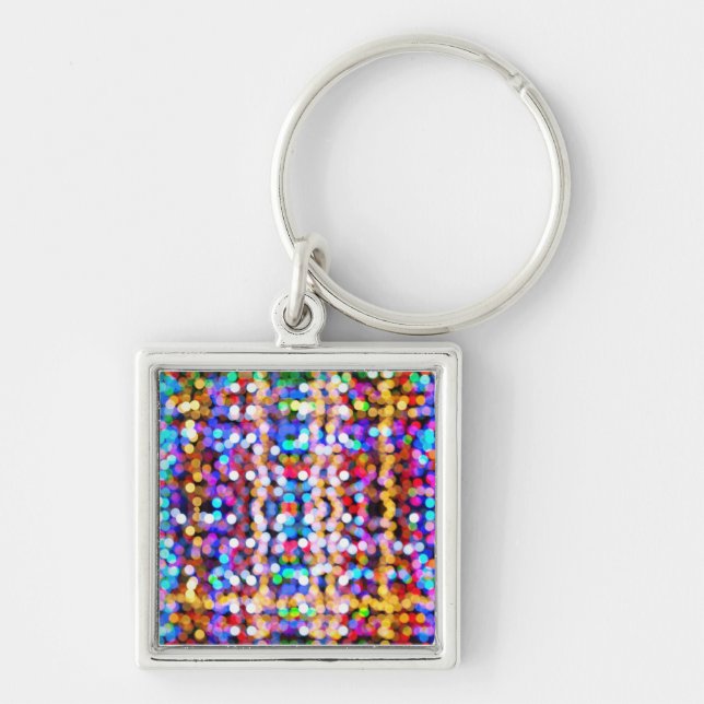 Colourful Blurred Lights Keychain (Front)