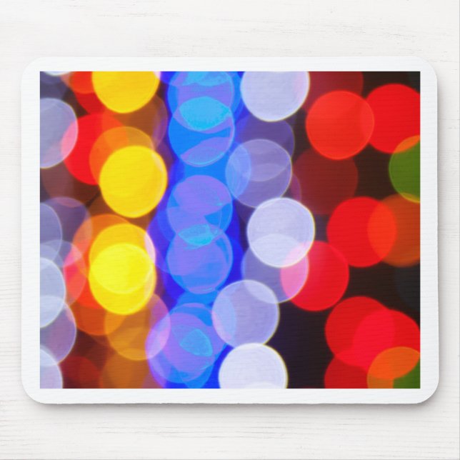 Colourful Blurry Lights Mouse Pad (Front)