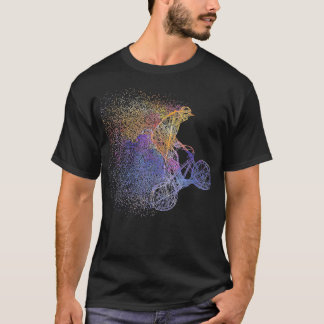 Colourful BMX Art Bicycle Motocross Freestyle Cycl T-Shirt