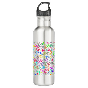 Colourful Boat Anchor Pattern 710 Ml Water Bottle