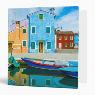 Colourful Boat Scene Venetian Lagoon Binder