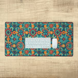 Colourful Bohemian Boho Desk Mat<br><div class="desc">This design may be personalized by choosing the Edit Design option. You may also transfer onto other items. Contact me at colorflowcreations@gmail.com or use the chat option at the top of the page if you wish to have this design on another product or need assistance with this design. See more...</div>