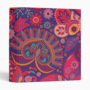 Colourful Bohemian Boho MOD Hippy Chic Pattern Binder