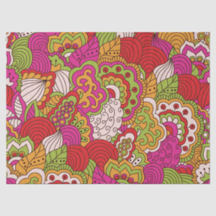 Colourful Bohemian Boho MOD Hippy Chic Pattern Tissue Paper