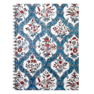 Colourful Bohemian Floral Quatrefoil Notebook