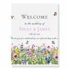 Colourful Bohemian Wildflowers Wedding Welcome Sig
