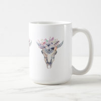 Colourful Boho Bull Scull Floral Bouquet