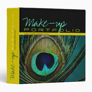 Colourful Boho Chic Peacock Feather Stylish Modern Binder