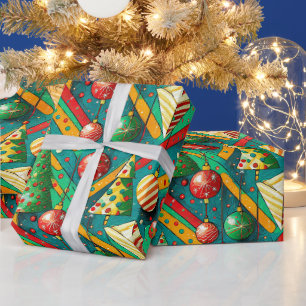 Colourful Boho Christmas  Wrapping Paper